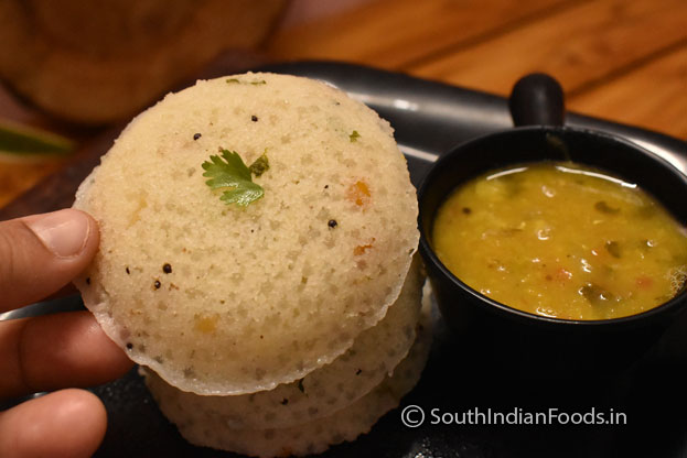 Spongy sago idli