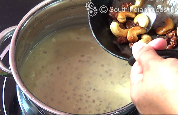 Add cashews & raisins