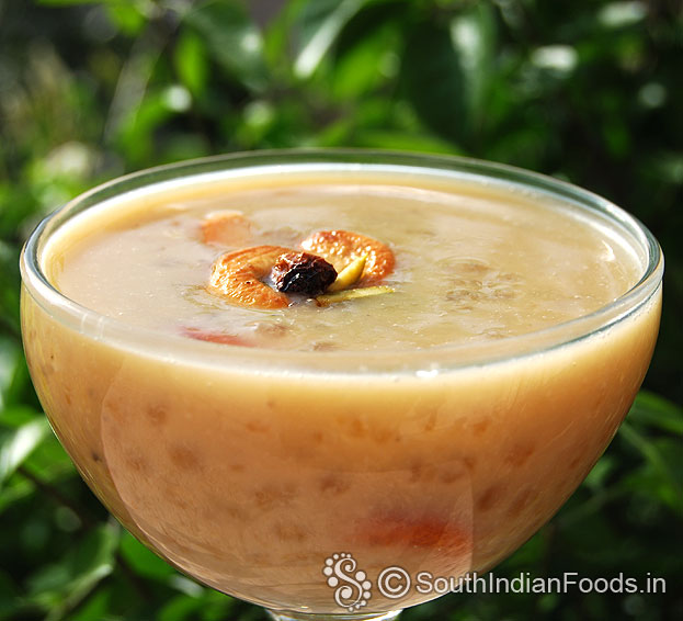 Javvarisi vellam payasam