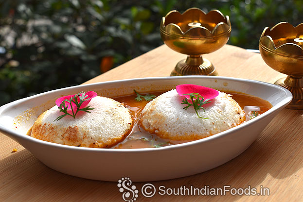 Leftover sambar idli