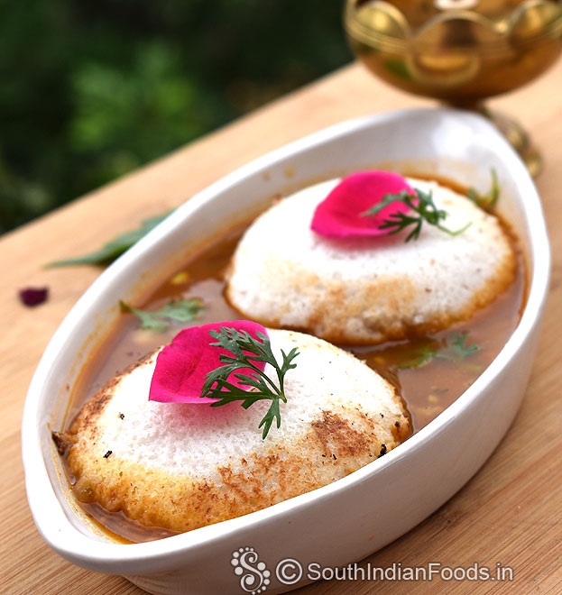Roasted sambar idli