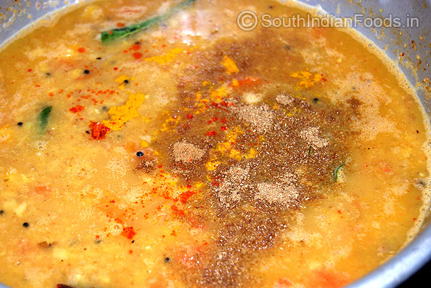 Add spice powder[Red chilli, turmeric, coriander, cumin powder]