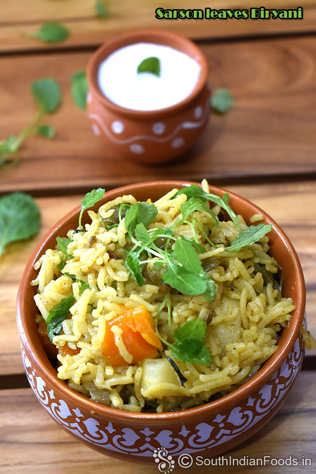 Sarson leaves biryani