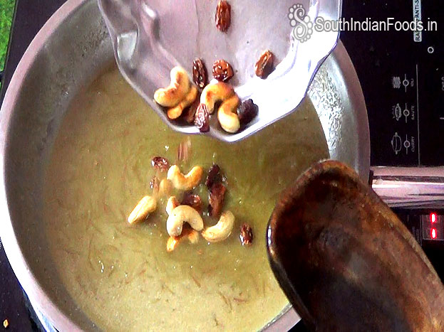Add cashews & raisins