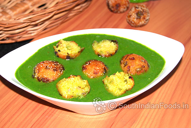 Semiya kofta palak curry