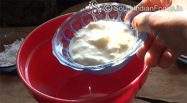 In a bowl add curd