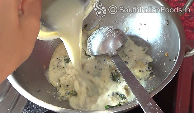 Add water, mix well
