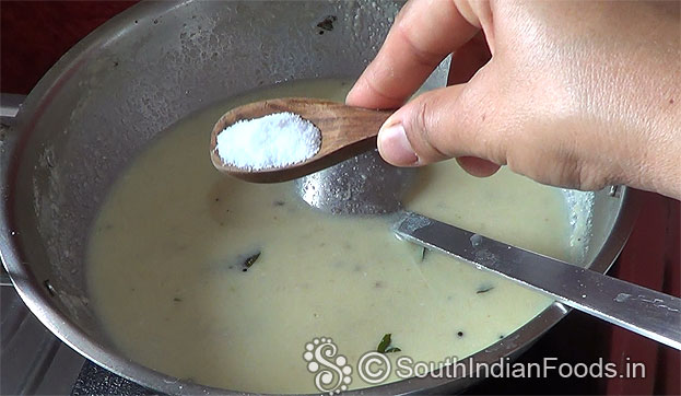 Add salt, mix well