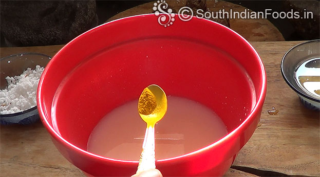Add turmeric powder, mix well