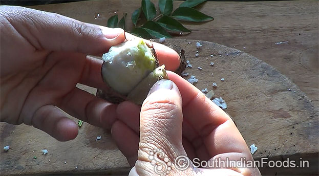 Peel off the skin