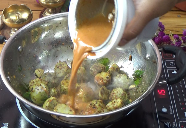 Seppankizhangu puli kuzhambu step 15