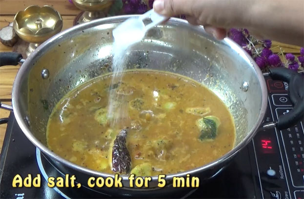 Seppankizhangu puli kuzhambu step 16