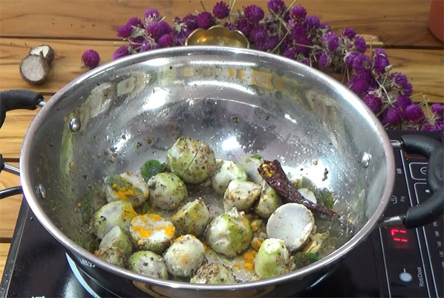 Seppankizhangu puli kuzhambu step 13