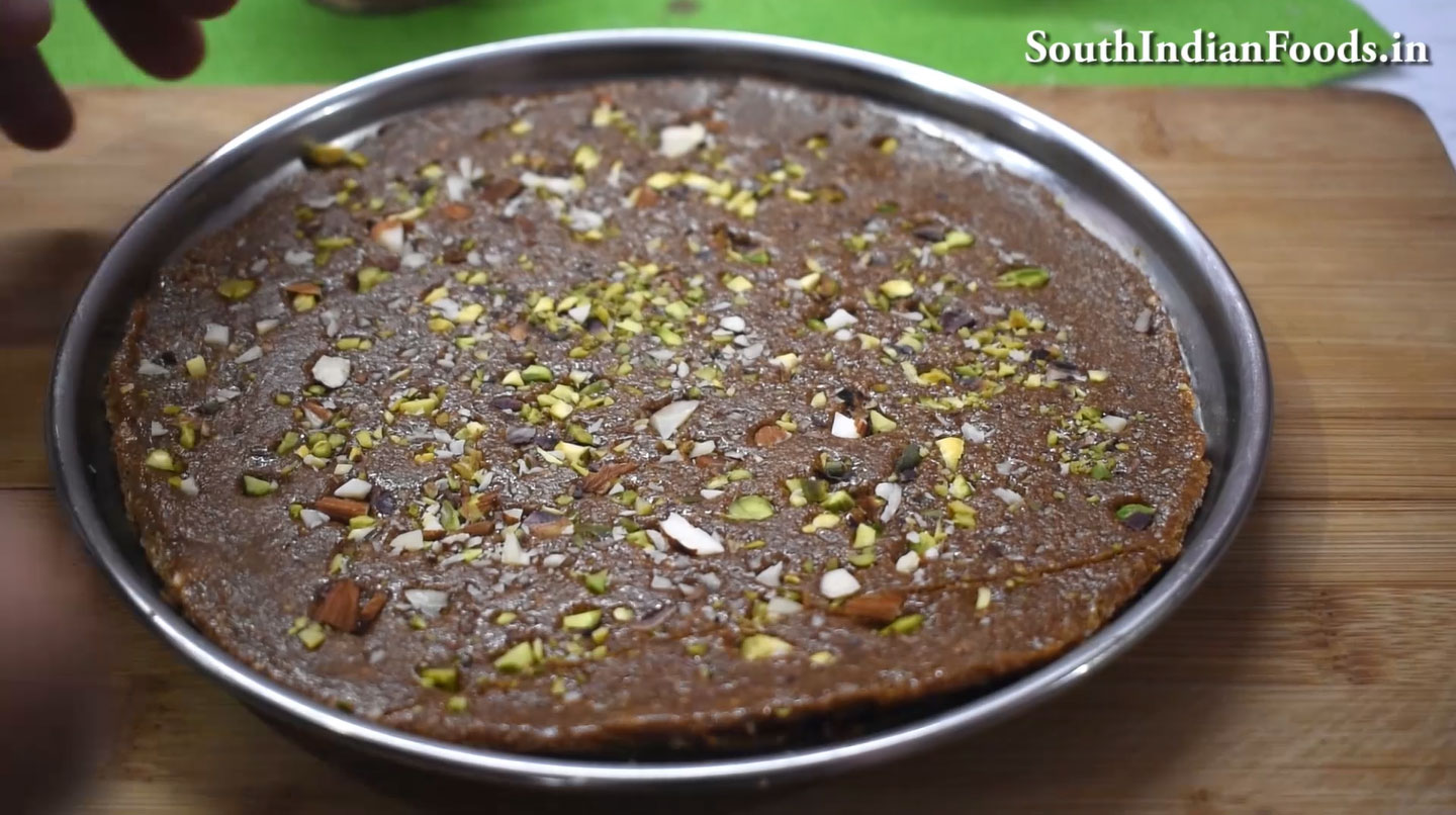 Sesame jaggery burfi in 10 min