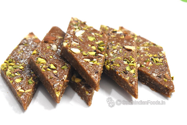 Sesame jaggery burfi in 10 min