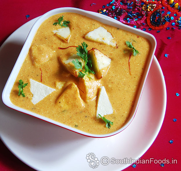 Shahi paneer