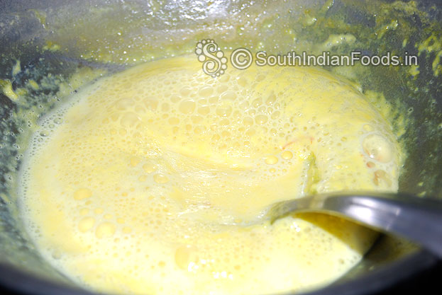 Continue boil milk till slightly thick
