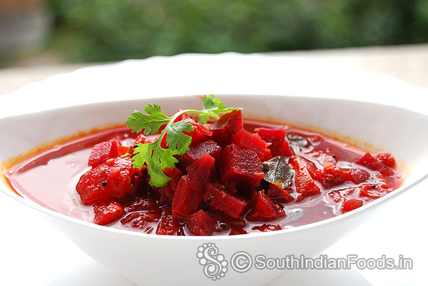 Simple beetroot paruppu sambar
