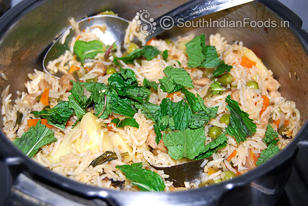 Add chopped mint leaves