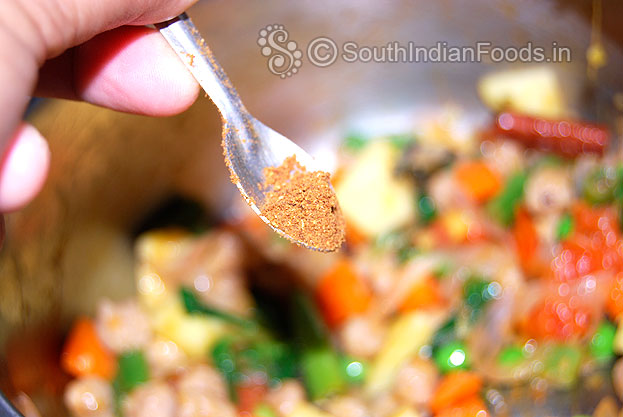 Add garam masala powder