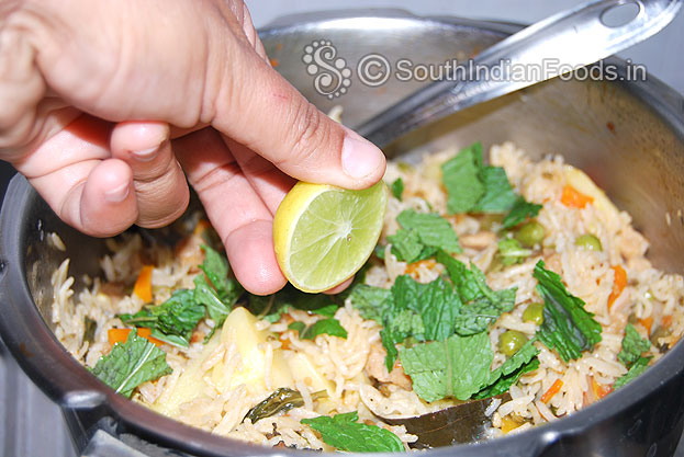 Add lemon juice & gently mix