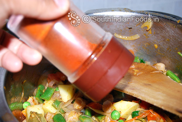 Add red chilli powder