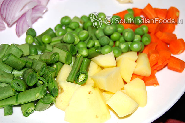 Chopped vegetables