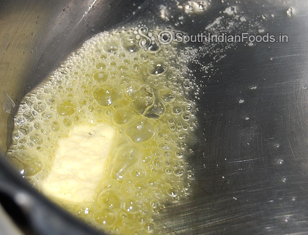 Heat Pressure cooker, add Oil & Butter