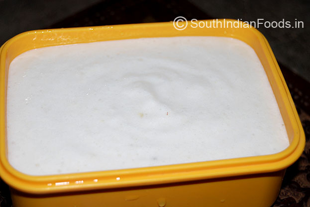 In a large vessel add urad dal, idli rice batter & salt mix well. Once idli batter is ready cover it, leave it for fermentation for 8 hours.