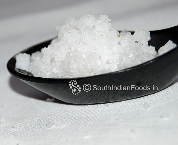 Sea salt, kal uppu- 3 tbsp