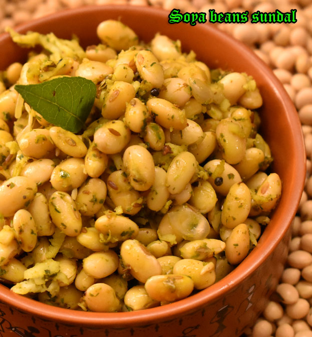 Soya beans masala sundal
