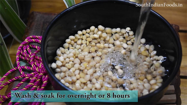 Soya beans masala sundal recipe step 2