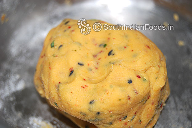 Kara pakoda dough is ready