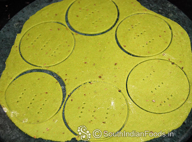 Cut into circles
