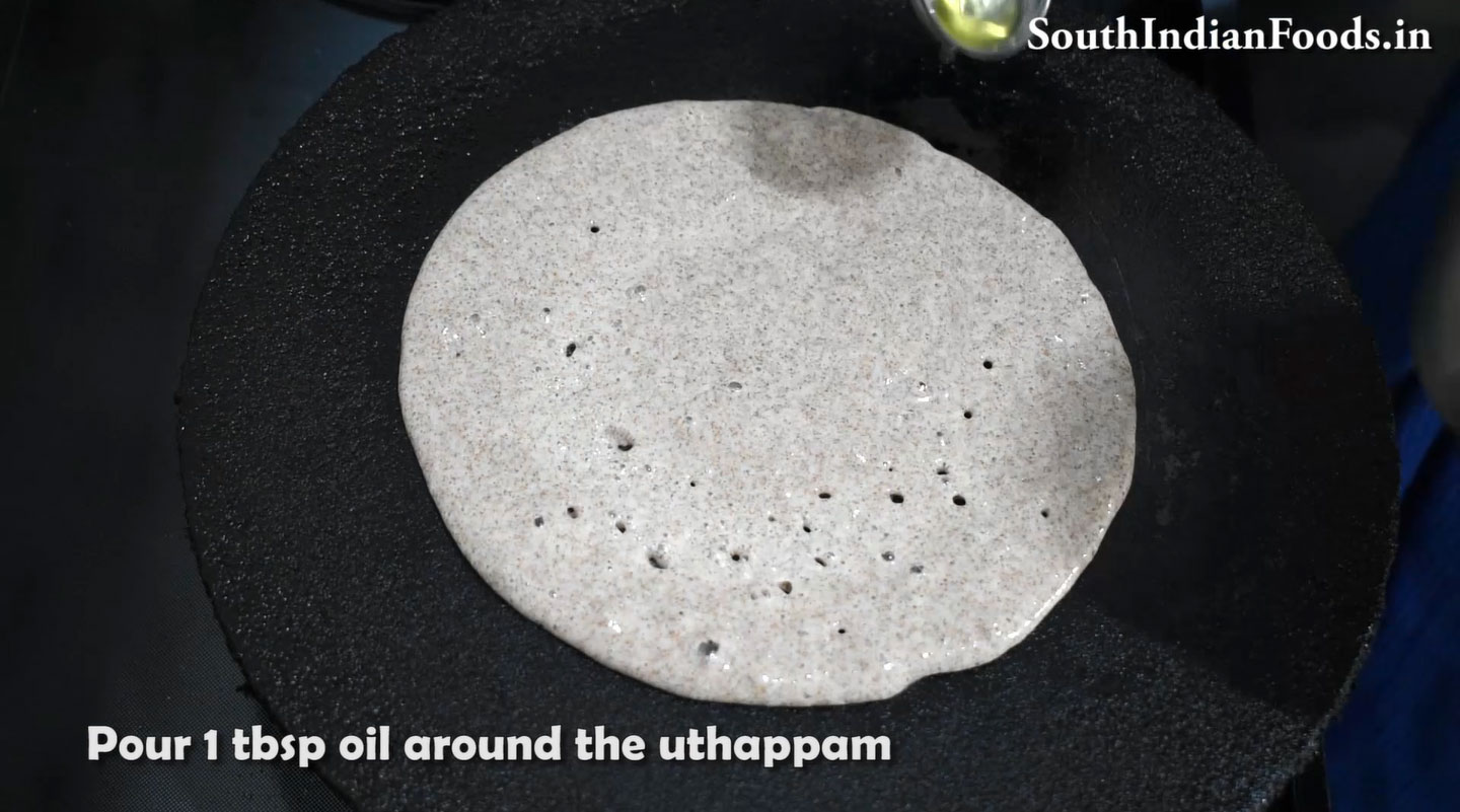 Spongy ragi uthappam  16