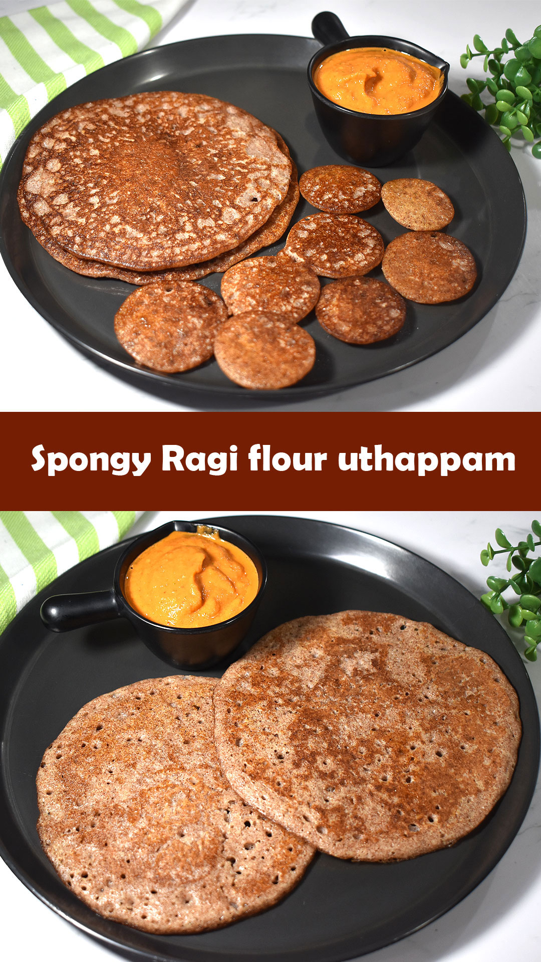 Spongy ragi uthappam 1