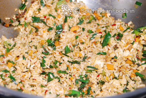 Finally add chopped spring onion & cut off heat