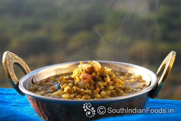 Sprouted green gram gravy recipe