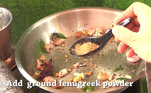 Add fenugreek powder