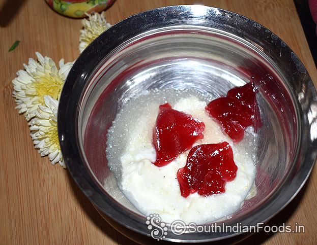 Add strawberry jam