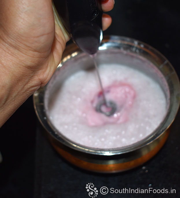 Churn till smooth and frothy