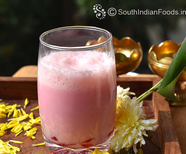 Strawberry jam lassi