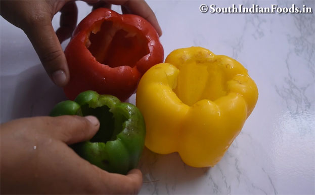 Stuffed capsicum step 1