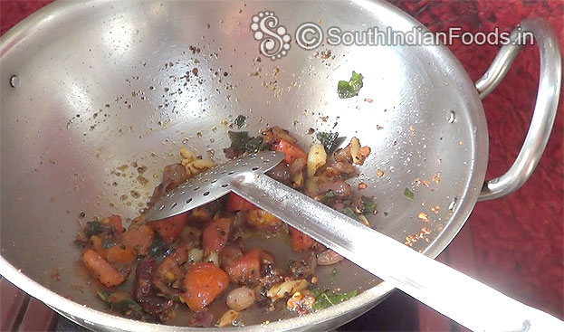 Add tomato saute till soft