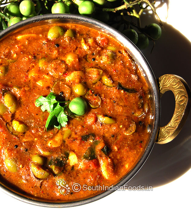 Turkey berry Jackfruit seeds curry