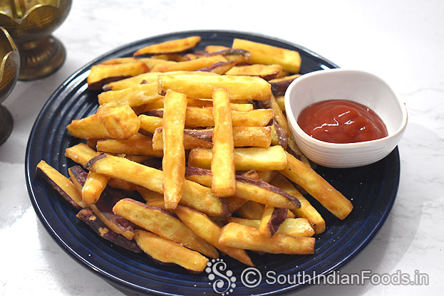 Crispy sweet potato finger chips