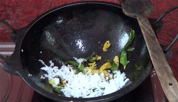 Add coconut saute for a min