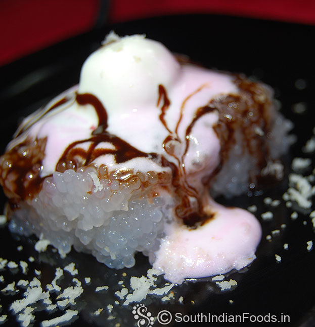 Sweet sago pudding