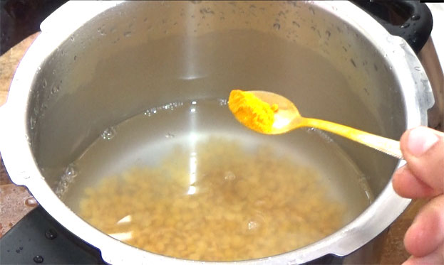 Add turmeric powder