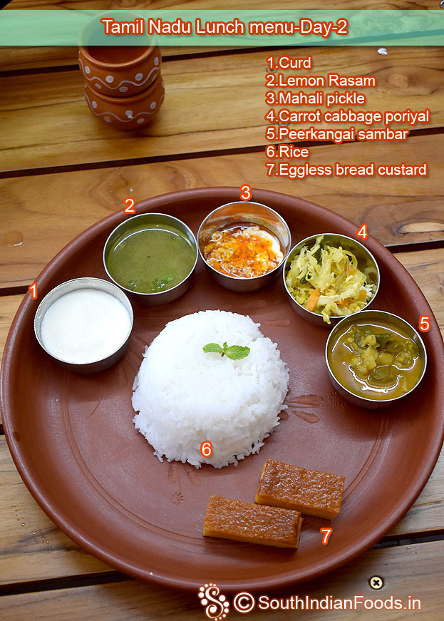 Tamil nadu lunch menu-DAY-1